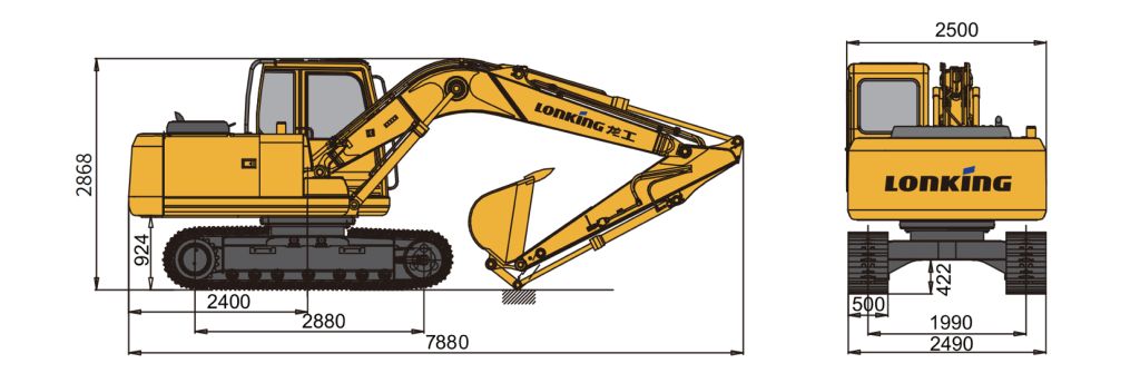 Гусеничный экскаватор Lonking CDM6135