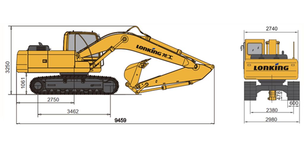 Гусеничный экскаватор Lonking CDM6225F