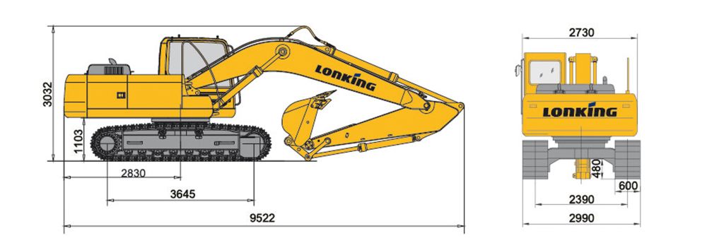 Гусеничный экскаватор Lonking CDM6240