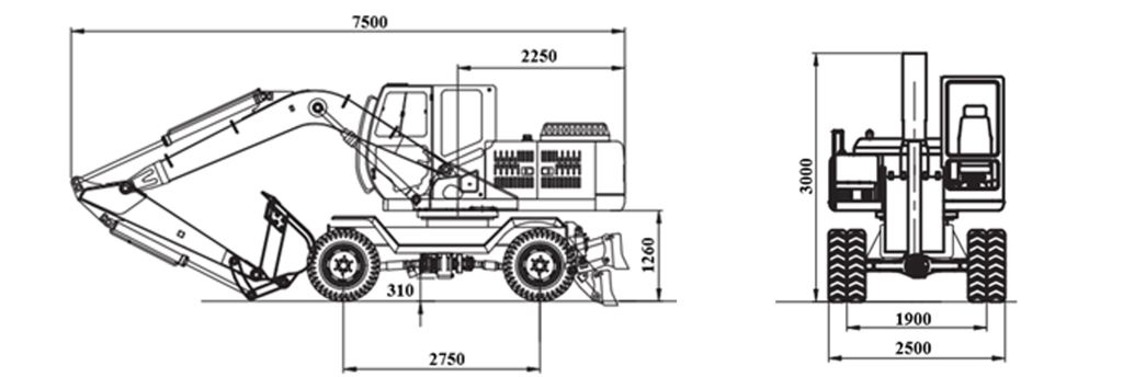 Колёсный экскаватор Lonking CDM6150W