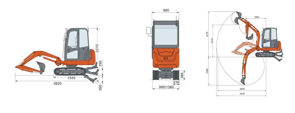 Мини-экскаватор Lonking CDM6020