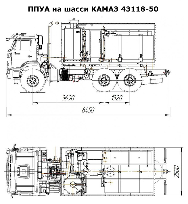 ППУА 1600/100 на шасси КАМАЗ 43118-50