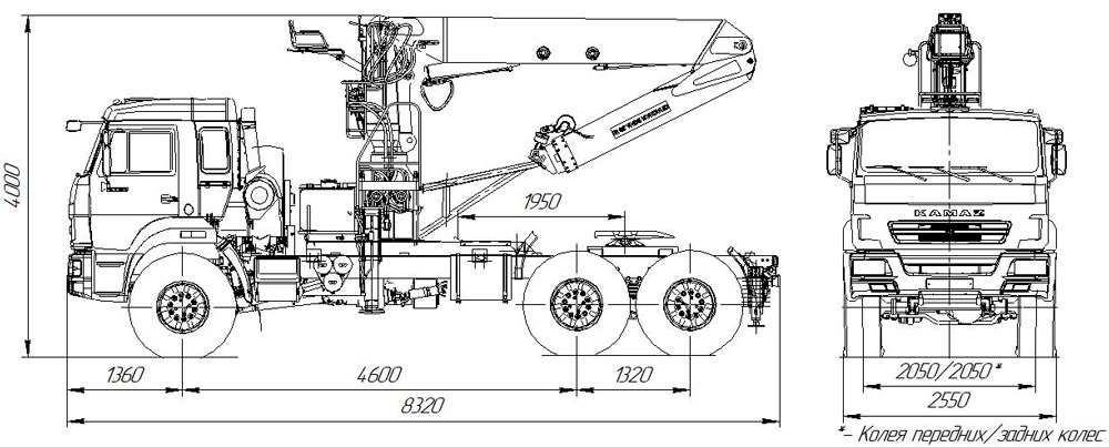 Седельный тягач КАМАЗ 43118-50 с КМУ АНТ 27-1 (Евро-5)