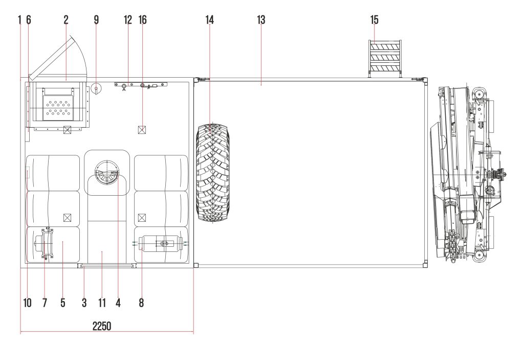 ГПА с КМУ Hyva HB60E2 на шасси Урал NEXT 4320-74Е5Г38 (6 мест) (Евро-5)