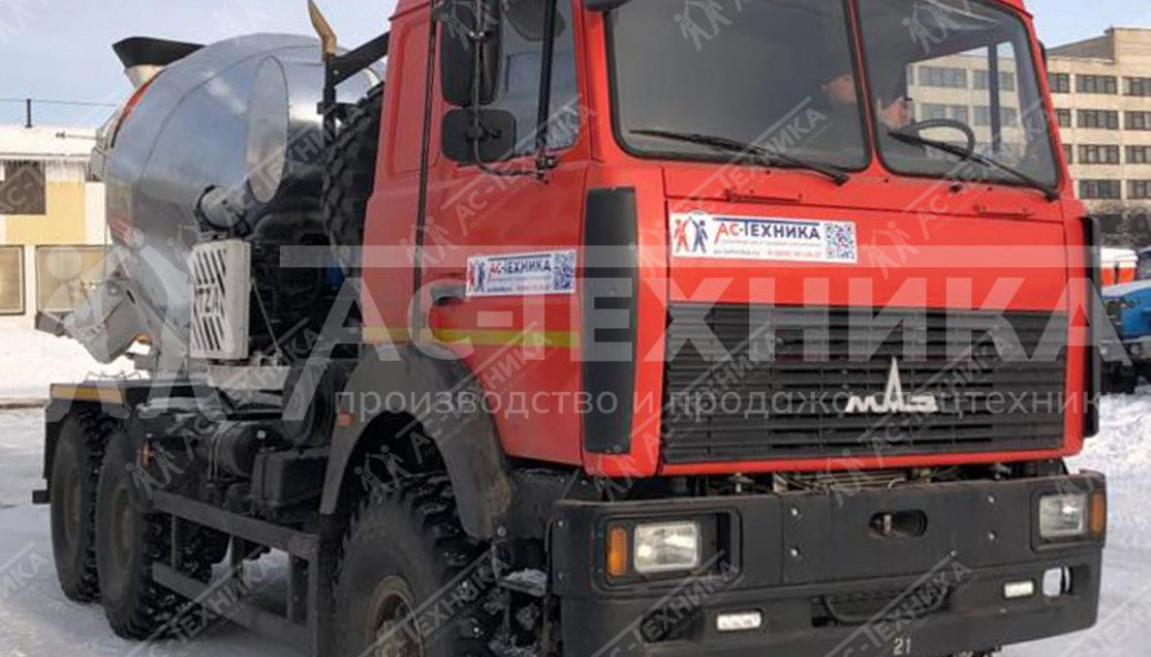 Автобетоносмеситель на шасси МАЗ-651727-310-050Р1 (Евро-2), 6 куб.м.