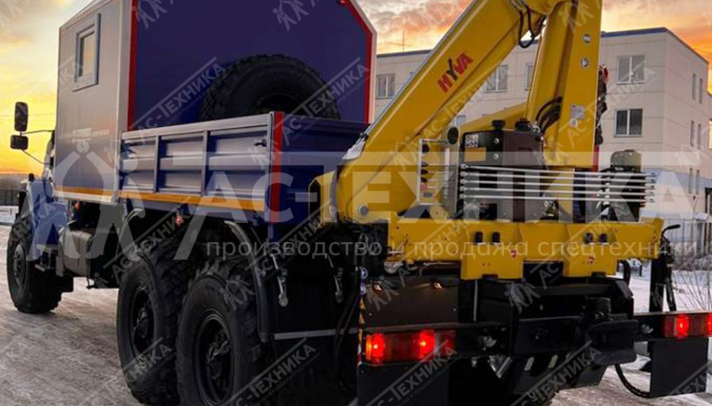 ГПА с КМУ Hyva HB60E2 на шасси Урал NEXT 4320-74Е5Г38 (6 мест) (Евро-5)