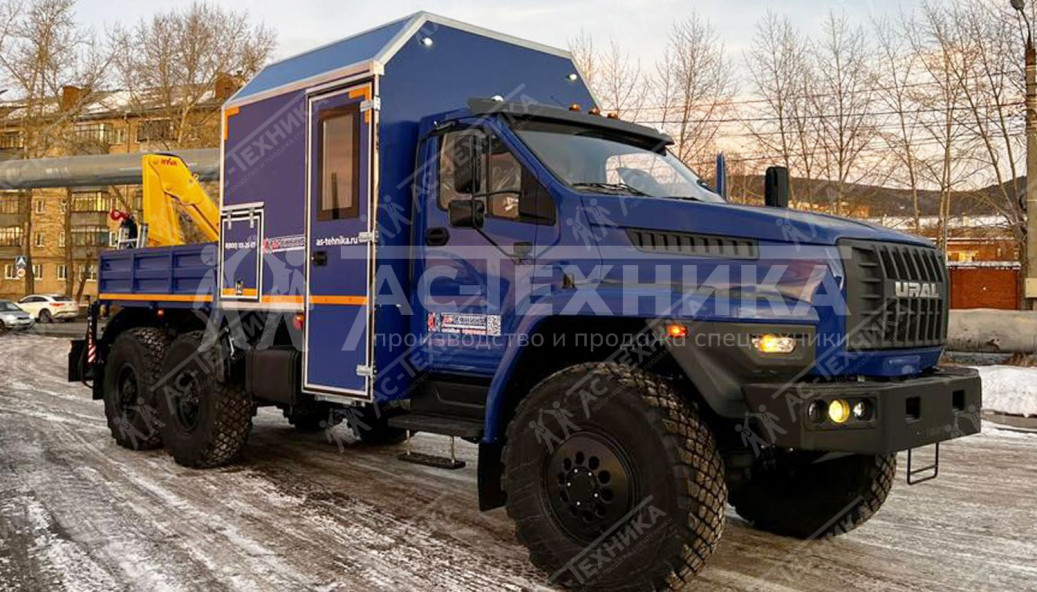 ГПА с КМУ Hyva HB60E2 на шасси Урал NEXT 4320-74Е5Г38 (6 мест) (Евро-5)