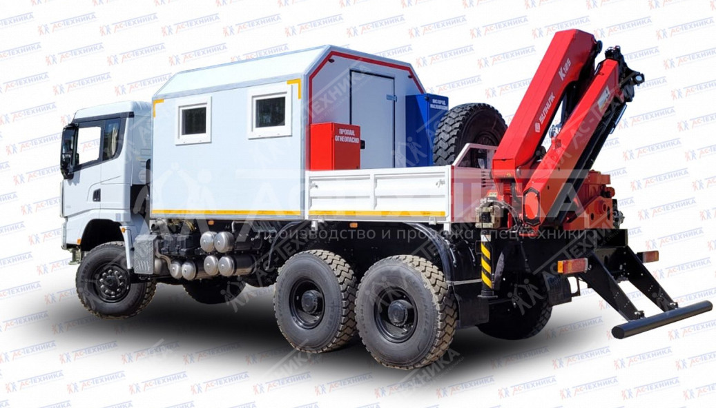 ПАРМ с КМУ Sunhunk K108 на шасси SHACMAN Х3000, 6x6 (SX32586V385)