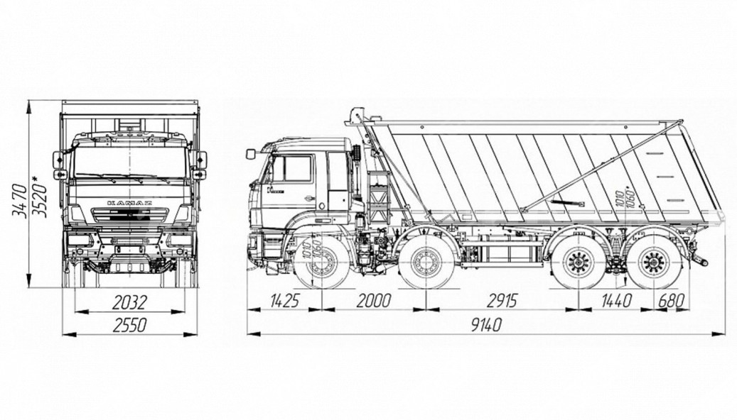 Самосвал  КАМАЗ 65201-7080-49 (B5) (Евро-5)