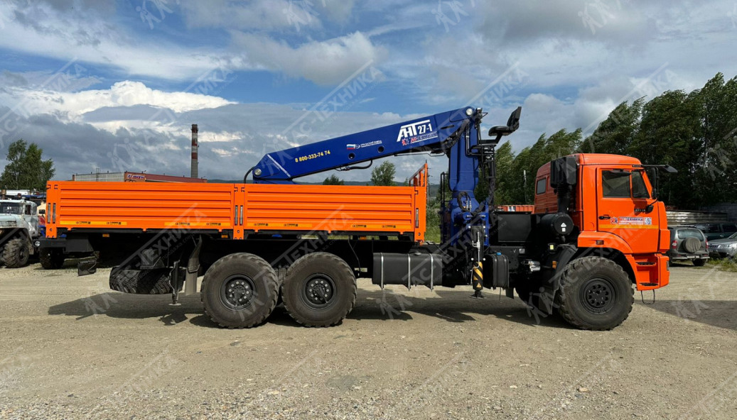 Автомобиль бортовой с КМУ АНТ 27-1 на шасси КАМАЗ 43118-50 (Евро-5)