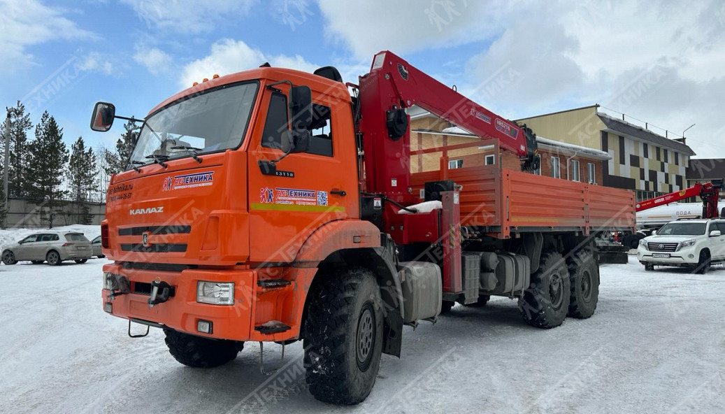Автомобиль бортовой с КМУ Horyong HRS216 на шасси КАМАЗ 43118 (КПП КАМАЗ-154)