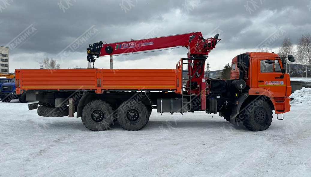 Автомобиль бортовой с КМУ Horyong HRS216 на шасси КАМАЗ 43118 (КПП КАМАЗ-154)