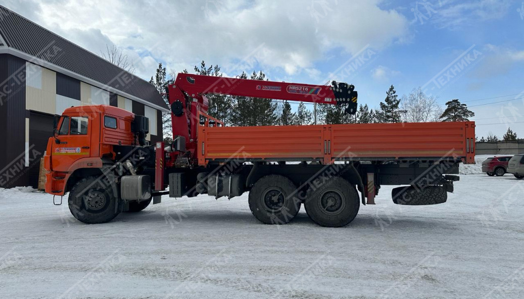 Автомобиль бортовой с КМУ Horyong HRS216 на шасси КАМАЗ 43118 (КПП КАМАЗ-154)