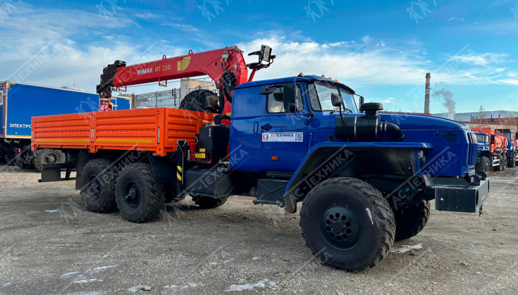 Автомобиль бортовой с КМУ ИНМАН ИТ-150 на шасси Урал 4320-60Е5 (Евро-5)