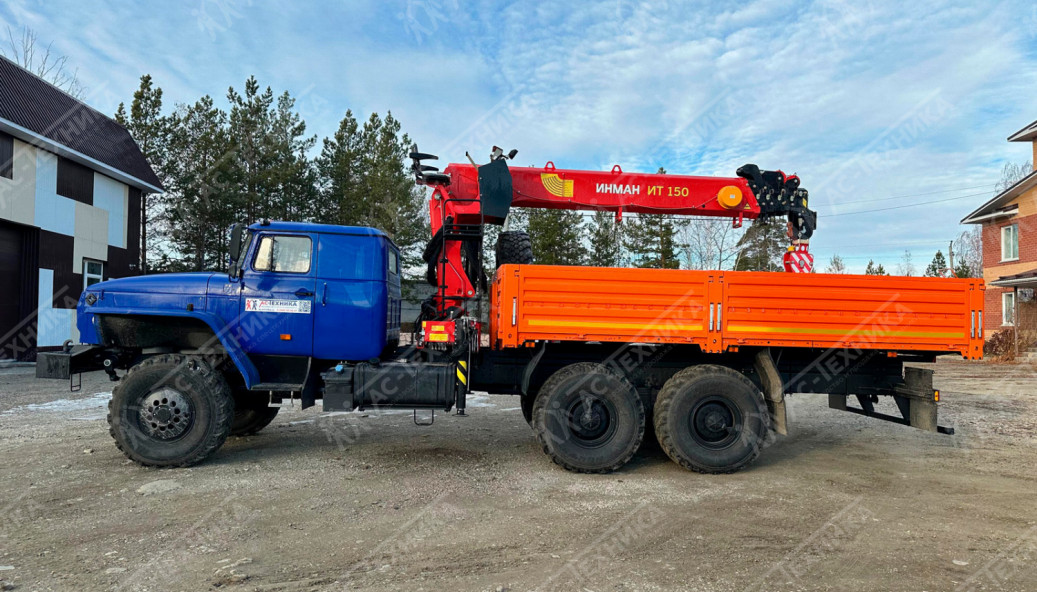 Автомобиль бортовой с КМУ ИНМАН ИТ-150 на шасси Урал 4320-60Е5 (Евро-5)