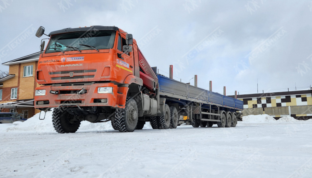 Седельный тягач КАМАЗ 65225-53 с КМУ Fassi F245A.0.22 (Евро-5)