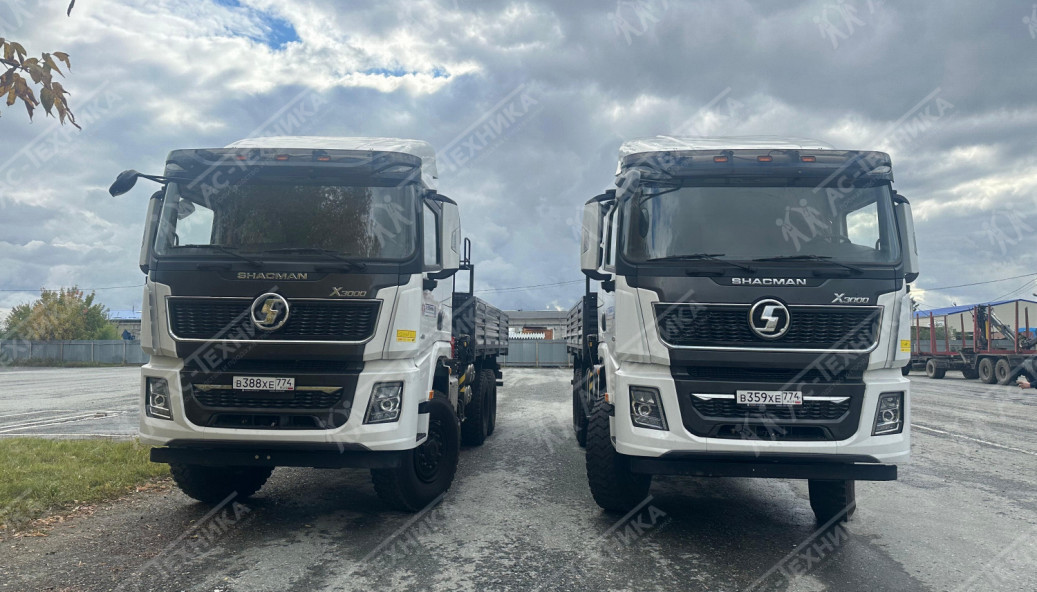 Автомобиль бортовой с КМУ Инман ИТ-150 на шасси SHACMAN SX32586V385