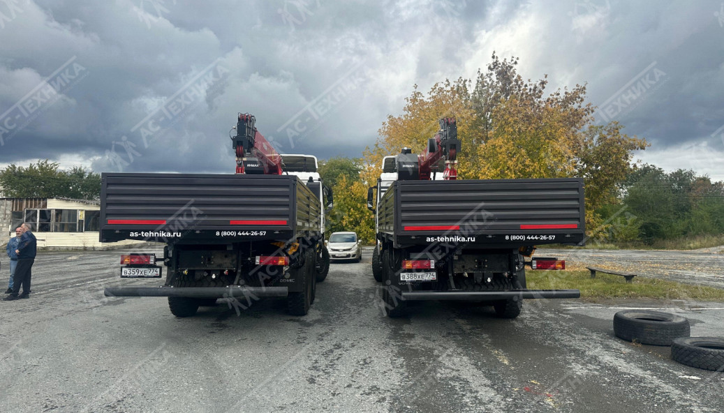 Автомобиль бортовой с КМУ Инман ИТ-150 на шасси SHACMAN SX32586V385