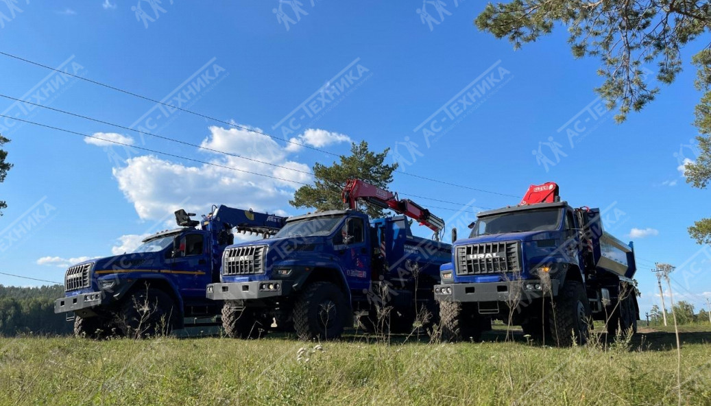 Самосвал с КМУ Fassi F155A.0.22 на шасси Урал NEXT 4320-6951-74Е5Г38 (Евро-5)