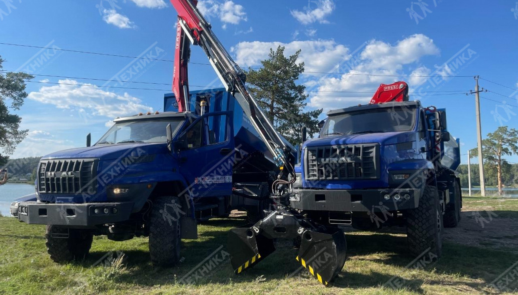 Самосвал с КМУ Fassi F155A.0.22 на шасси Урал NEXT 4320-6951-74Е5Г38 (Евро-5)