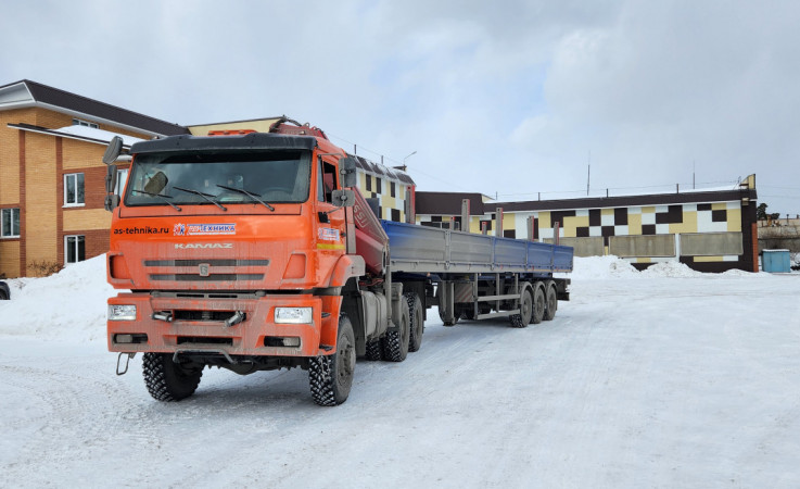 Седельный тягач КАМАЗ 65225-53 с КМУ Fassi F245A.0.22 (Евро-5)
